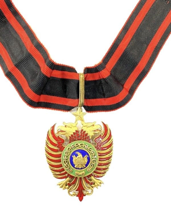 ALBANIA, ORDER OF SKANDERBEG COMMANDER’S NECK BADGE, TYPE II Παράσημα - Στρατιωτικά μετάλλια - Τάγματα αριστείας